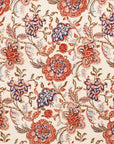 Tablecloth Indian Flowers White Red